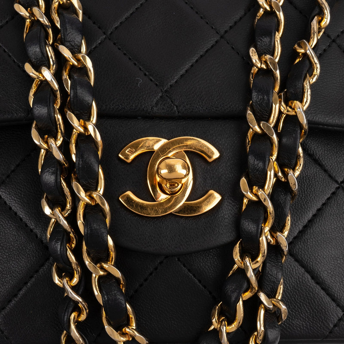 Chanel Quilted Lambskin 24K Gold Medium Double Flap Shoulder Bag
