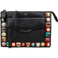 Fendi Black Leather Rainbow Studded Crossbody Bag