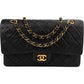 Chanel Medium Double Flap aus gestepptem Lammleder – Vorderansicht
