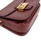 Celine Bordeaux Bocalf Flap Triomphe Shoulder Bag