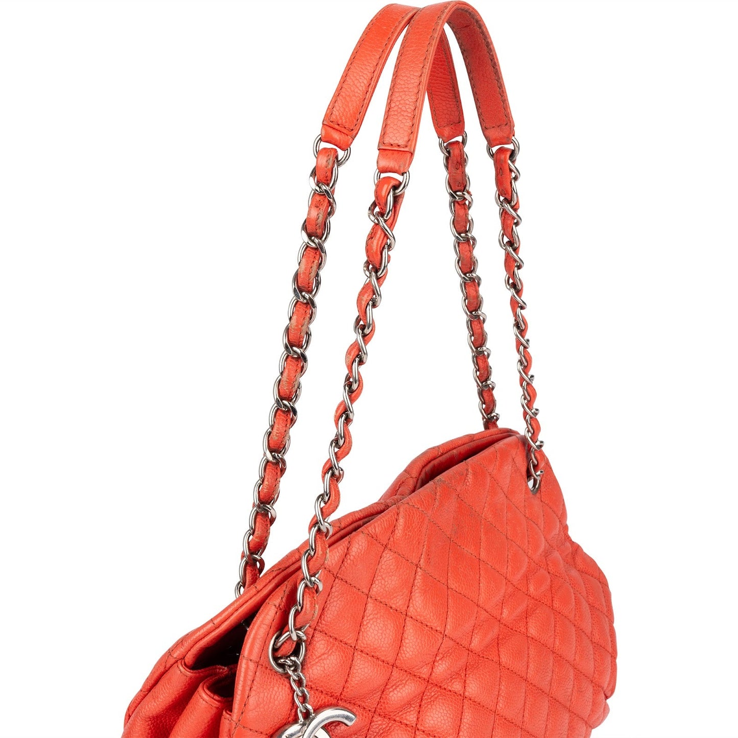Chanel Quilted Caviar Leather CC Shoulder Bag