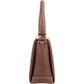 Gucci Brown Leather Bamboo Lock Top Handle Handbag