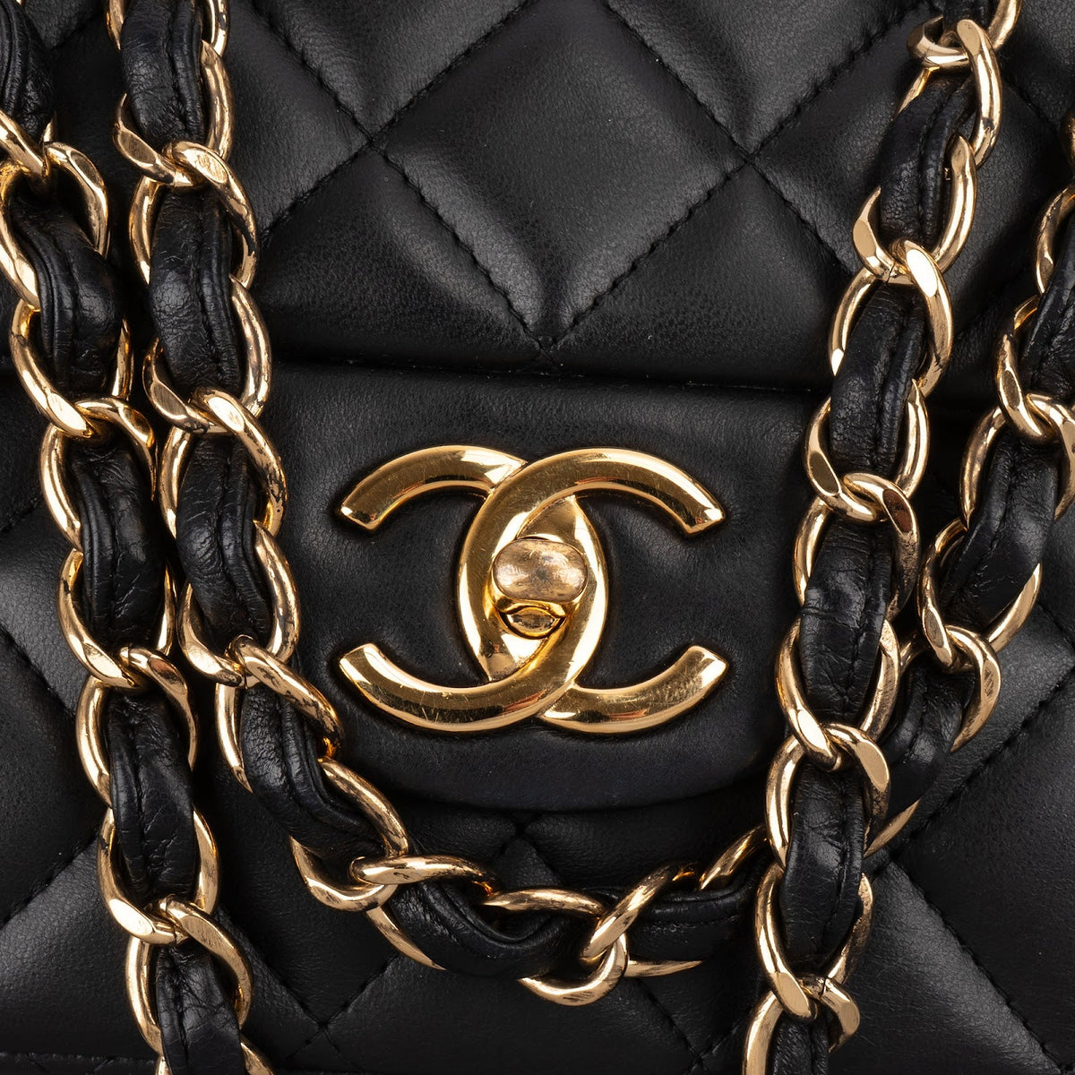 Chanel Quilted Lambskin Maxi Double Flap Crossbody Bag