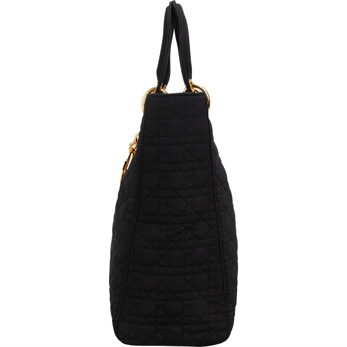 Christian Dior Quilted Nylon Cannage Lady Dior Handbag