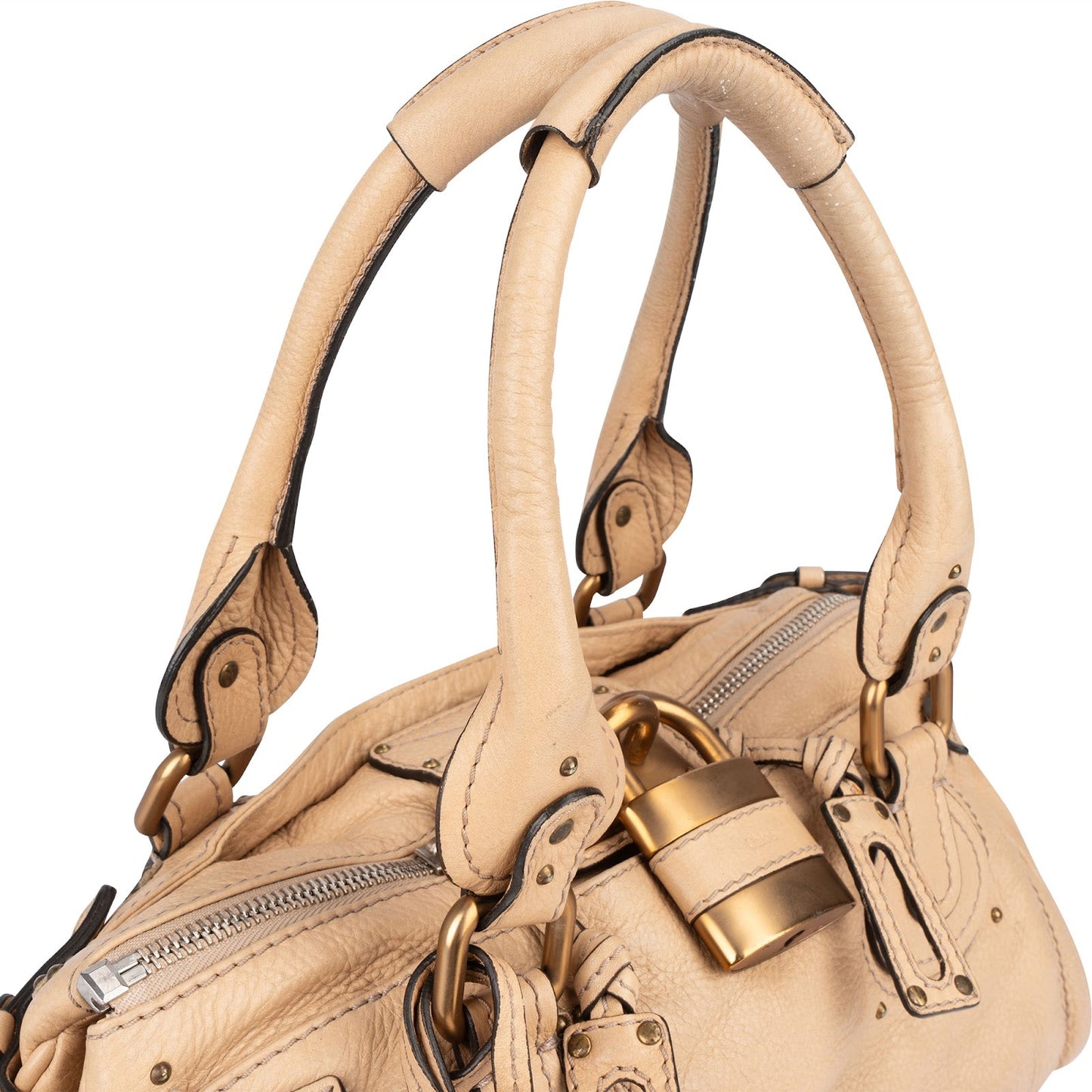 Chloé Leather Studded Paddington Satchel Handbag