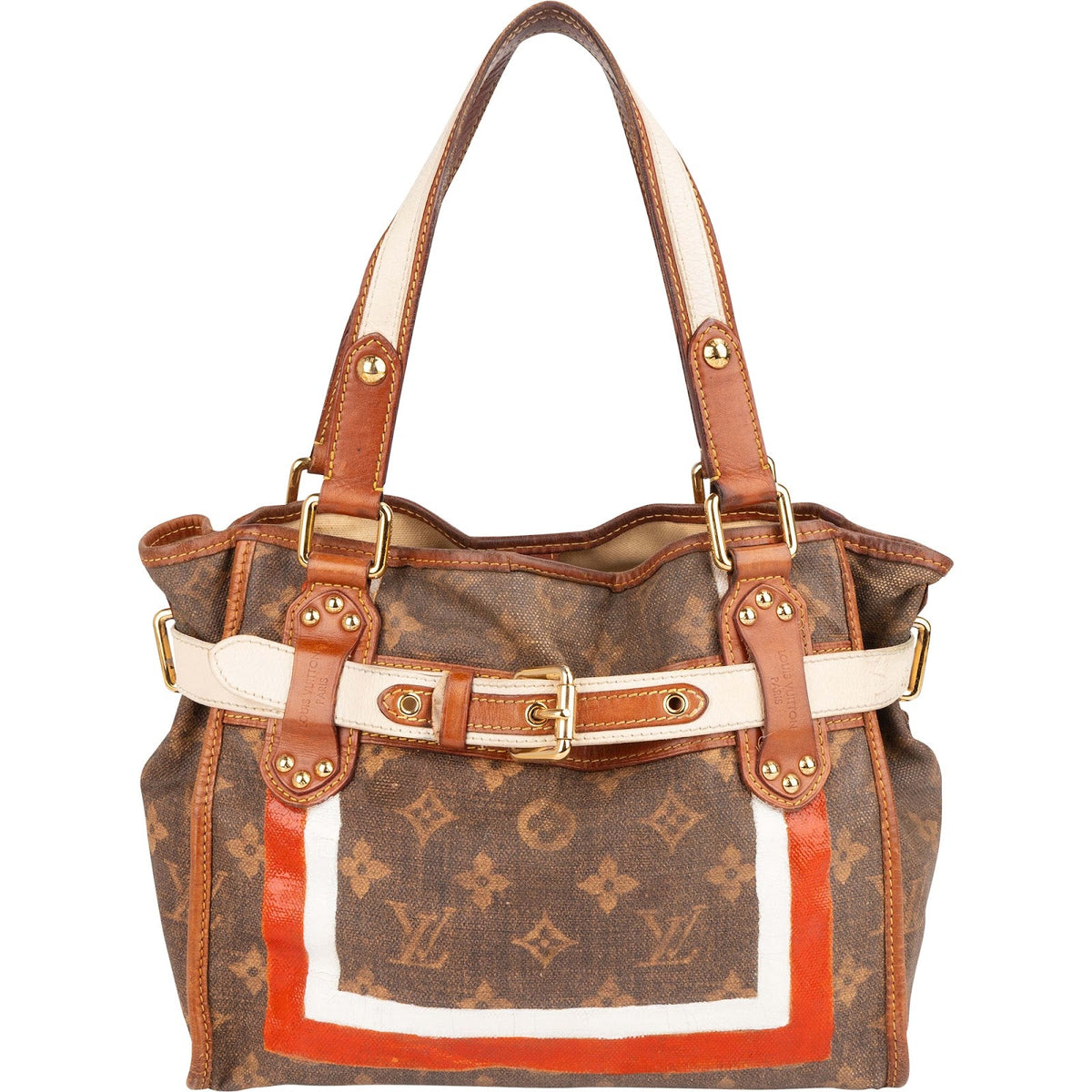 Louis Vuitton Limited Monogram Tussue Rayures Handbag