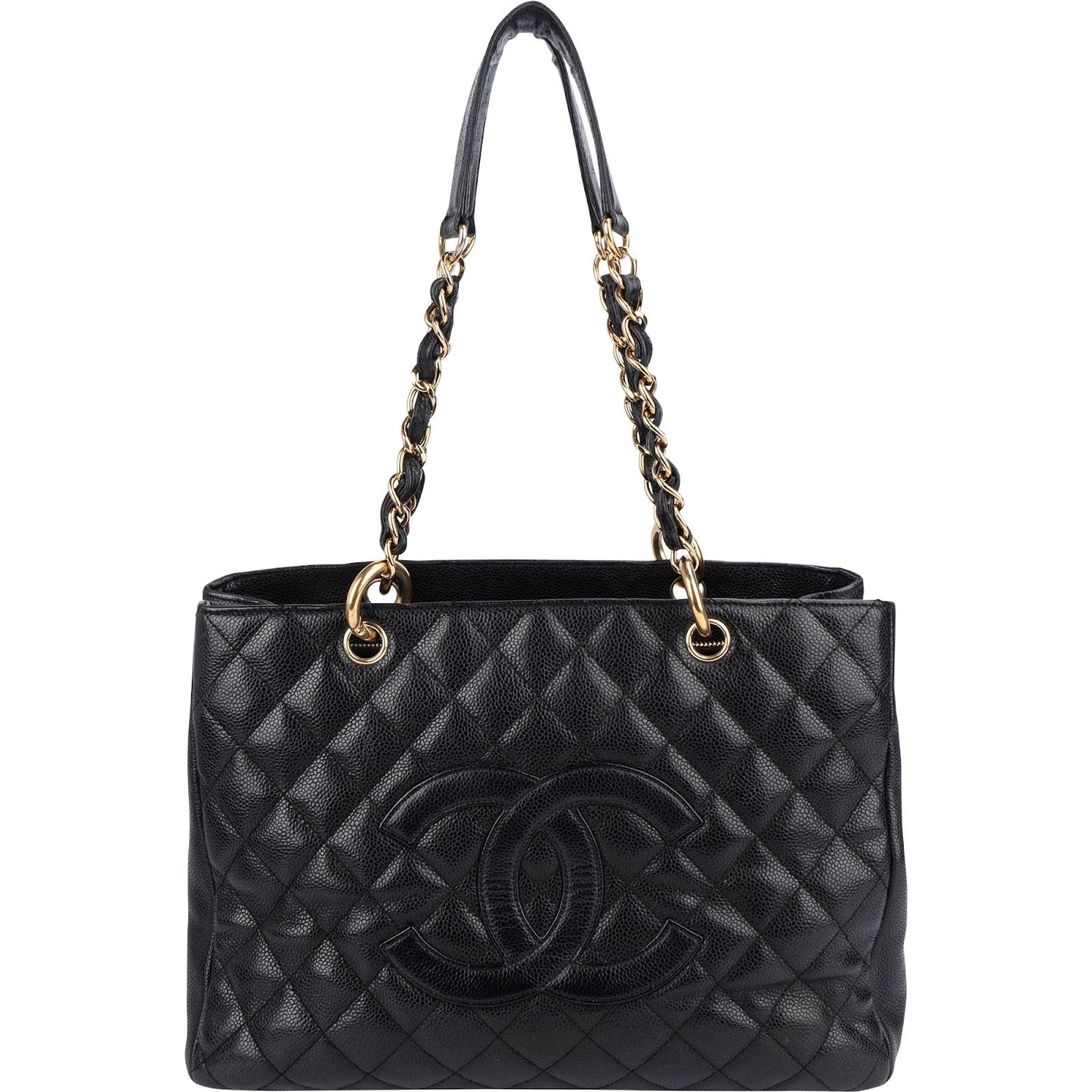 Chanel Quilted Caviar Leather Grand Shopping CC Shoulder Bag