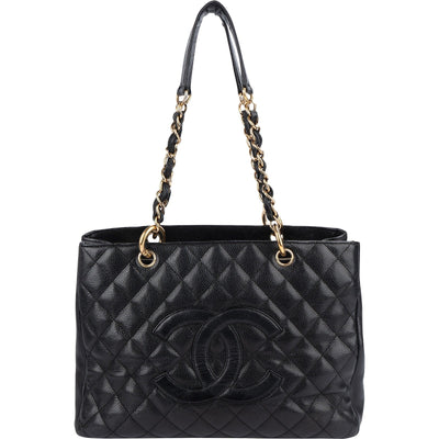 Chanel Quilted Caviar Leather Grand Shopping CC Shoulder Bag