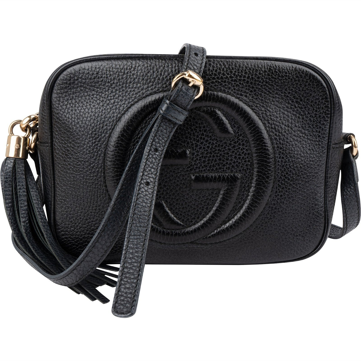 Gucci Black Leather Soho Disco Crossbody Bag