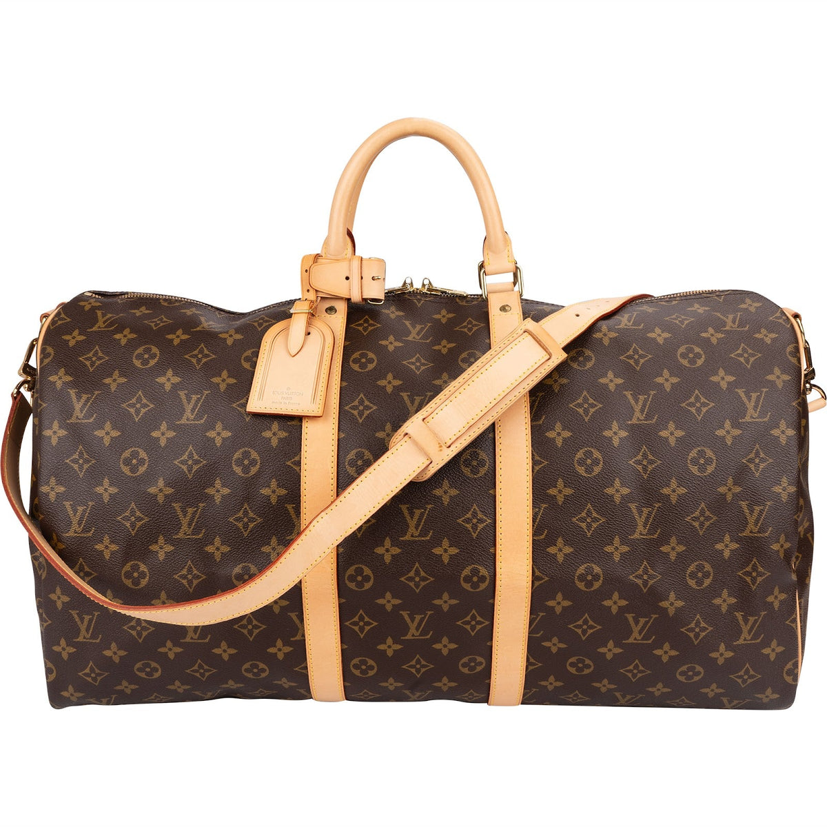 Louis Vuitton Monogram Canvas Keepall 55 Bandoulière Travel Bag