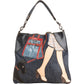 Miu Miu Patchwork Shopper aus Denim – Vorderansicht
