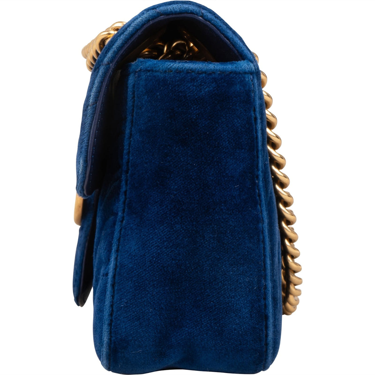 Gucci Velvet Matelassé GG Marmont Small Crossbody Bag