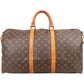 Louis Vuitton Monogram Canvas Keepall 50 Bandoulière Travel Bag