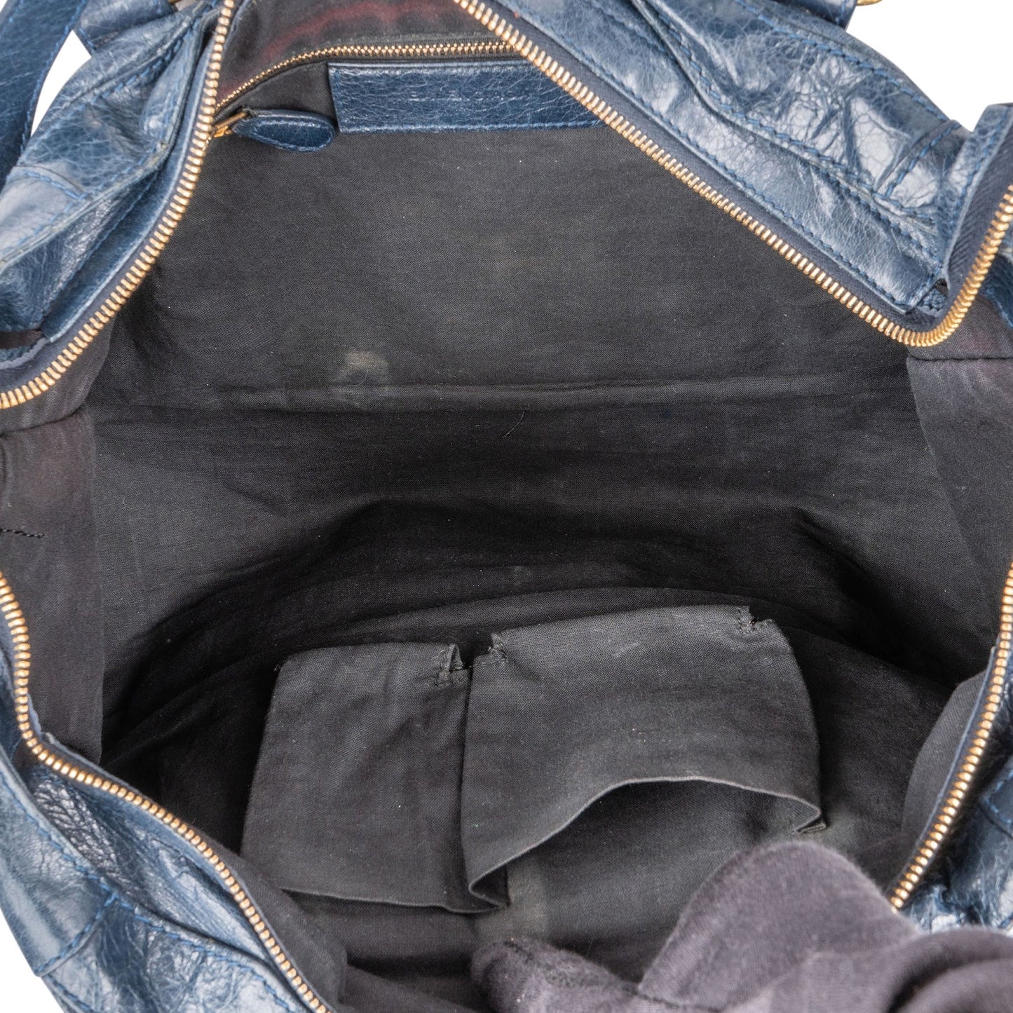 Balenciaga Blue Leather City Handbag
