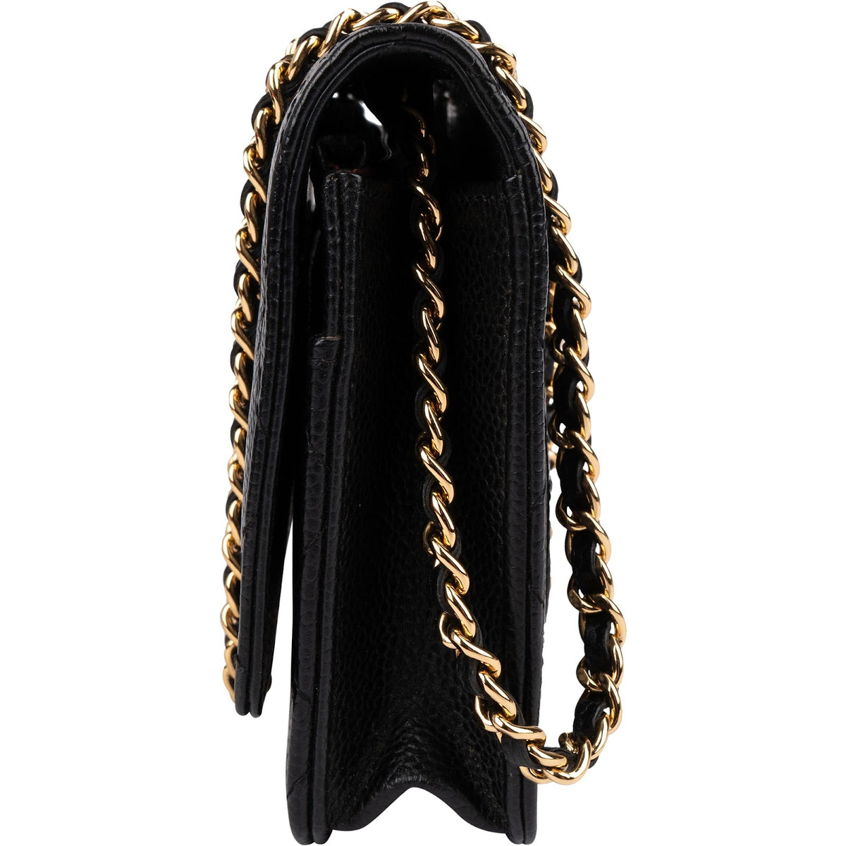 Chanel CC Wallet On Chain aus gestepptem Caviar-Leder – Ansicht 5