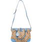 Gucci Monogram GG Blue Leather Sukey Handbag