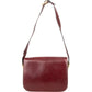 Celine Bordeaux Bocalf Flap Triomphe Shoulder Bag
