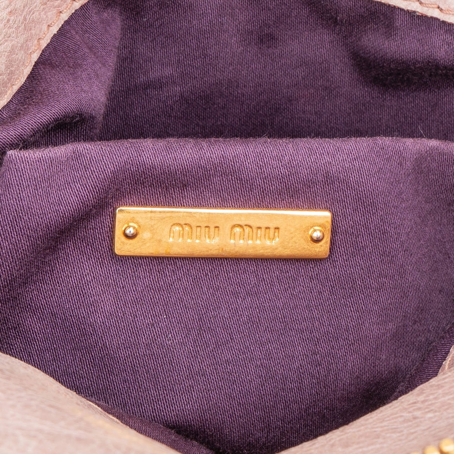 Miu Miu Vitello Lux Leather Small Bow Handbag