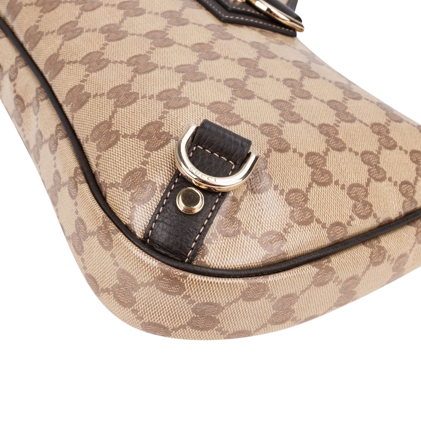 Gucci Monogram Crystal GG Abbey D-Ring Shoulder Bag