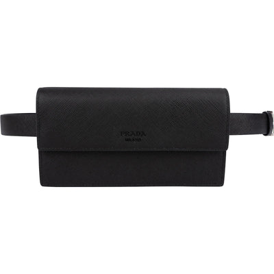Prada Black Saffiano Leather Crossbody Belt Bag