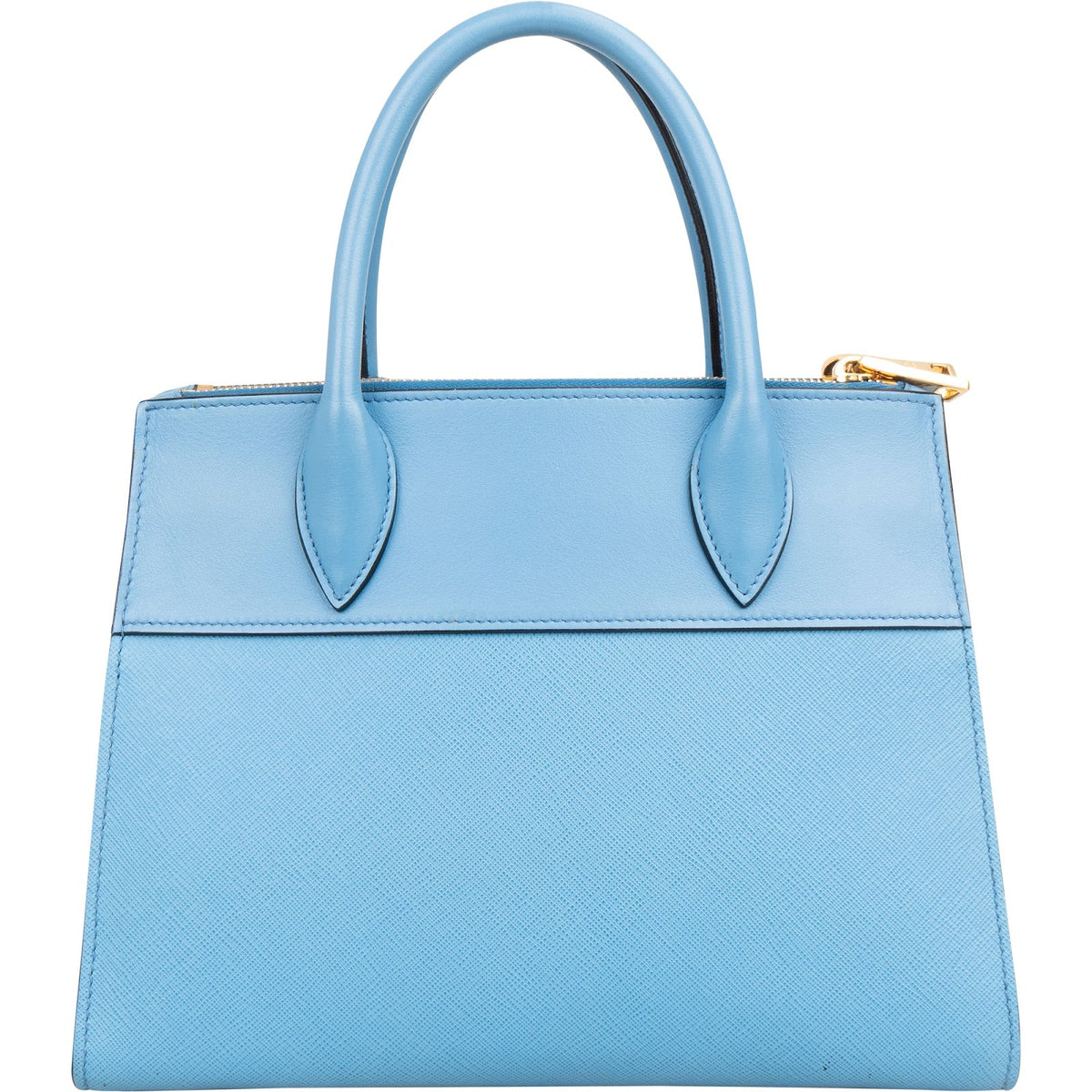 Prada Saffiano Leather Small Promenade Double Zip Kelly Style City Handbag