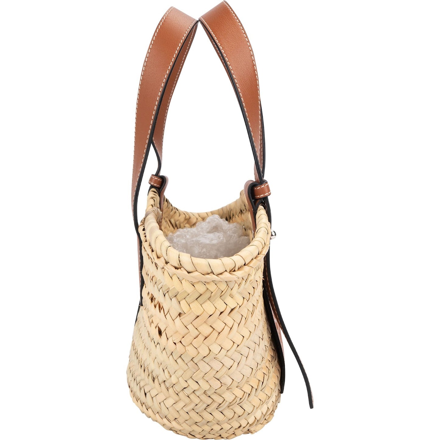 Loewe Raffia Small Basket Shoulder Bag