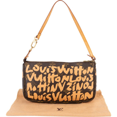 Louis Vuitton Limited Monogram Graffiti Pochette Accessoires Handbag