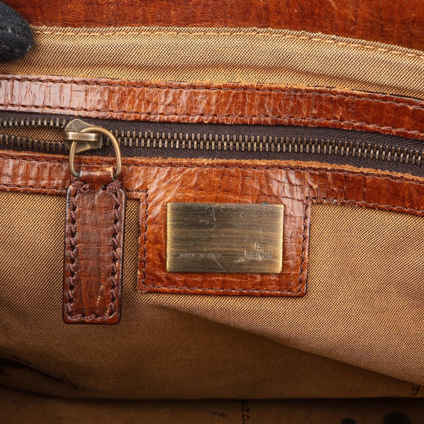 Fendi Monogram FF Zucca Canvas Villa Borghese Star Handbag