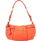 Prada Orange Nylon Puffer Shoulder Bag