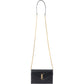 Saint Laurent Grain De Poudre Monogram Wallet On Chain Crossbody Bag