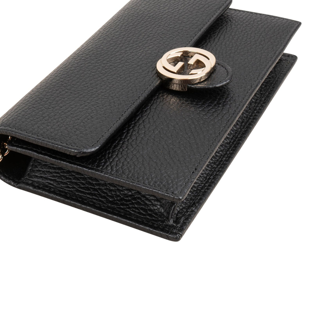 Gucci Interlocking GG Wallet On Chain aus genarbtem Leder – Ansicht 7