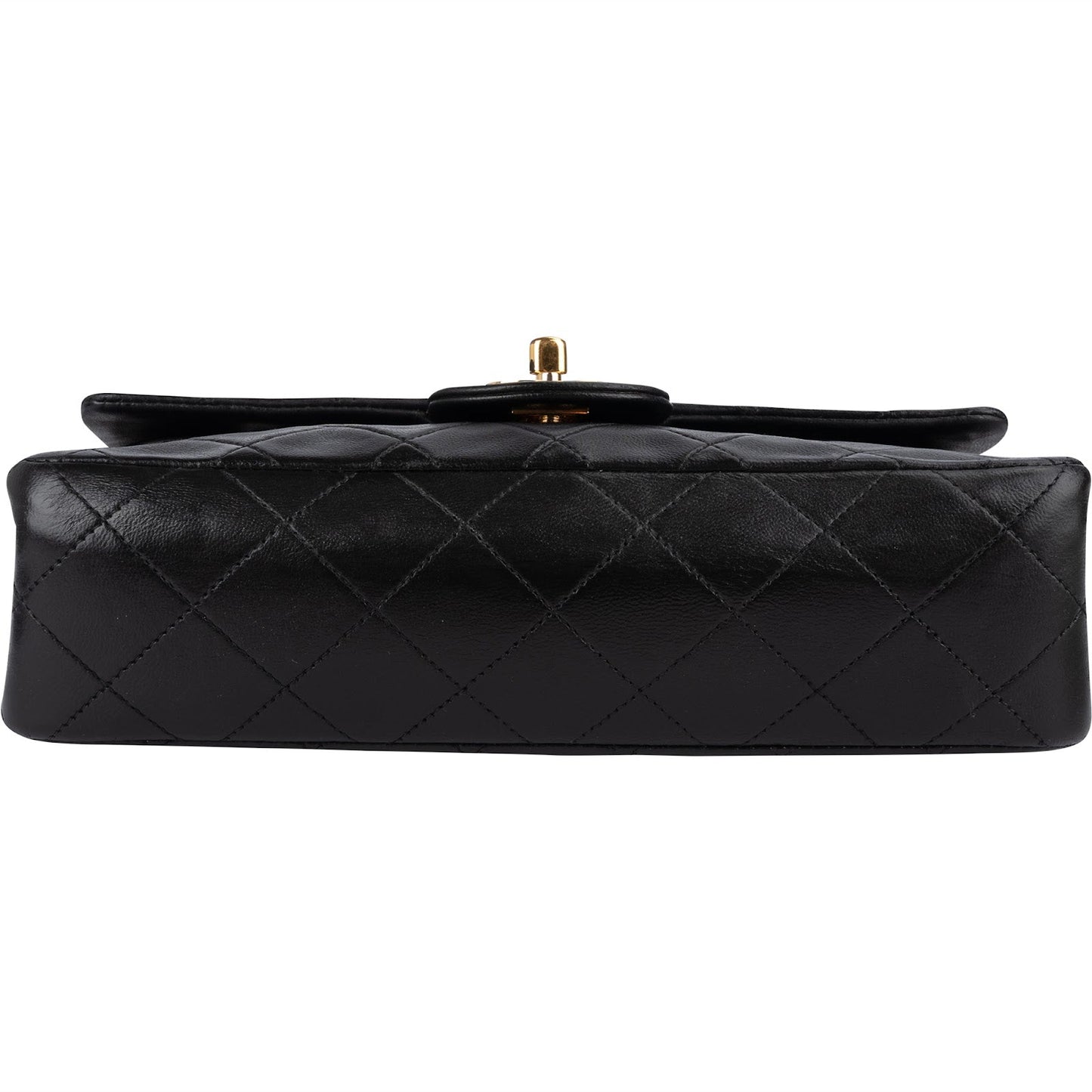 Chanel Quilted Lambskin 24K Gold Small Double Flap Shoulder Bag