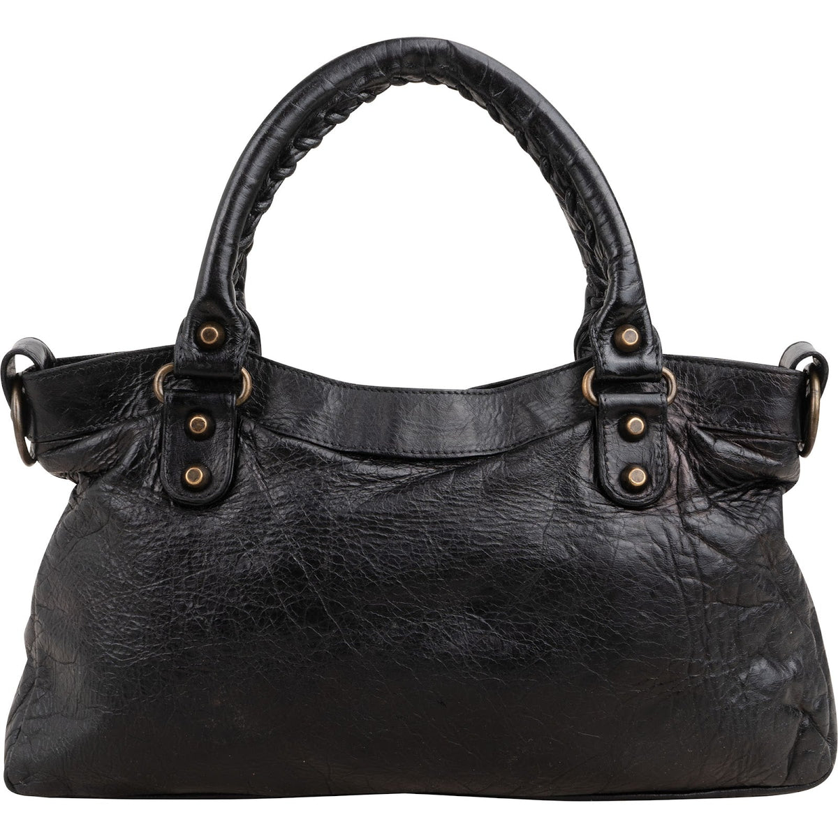 Balenciaga Black Leather Classic City Bag Handbag
