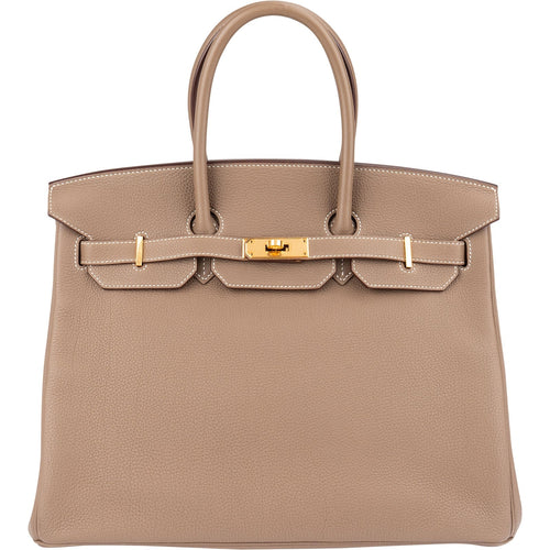 Hermès Taupe Togo Leather Birkin 35 Handbag (2023)