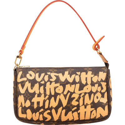 Louis Vuitton Limited Monogram Graffiti Pochette Accessoires Handbag