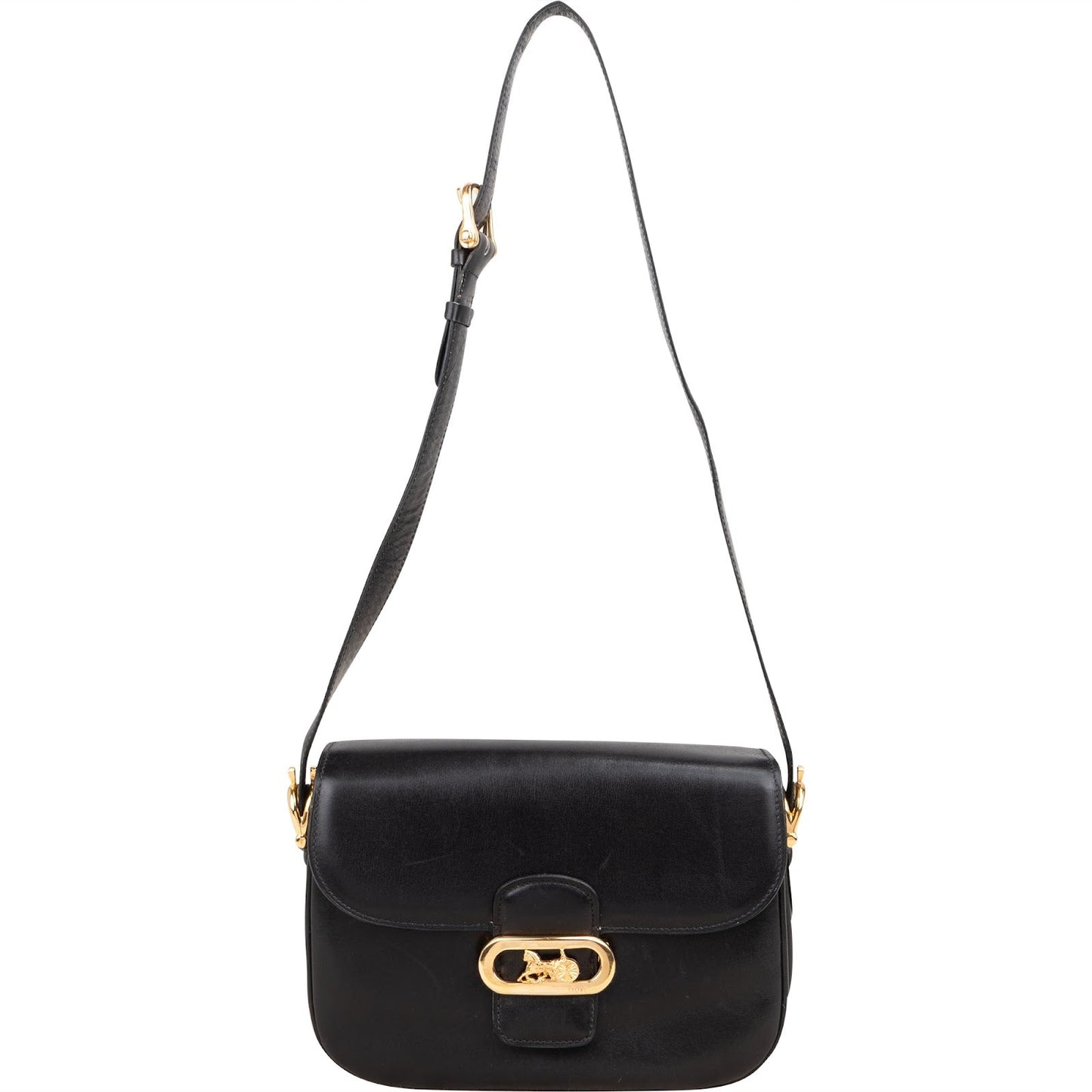 Celine Boxcalf Horse Carriage Triomphe Crossbody Bag