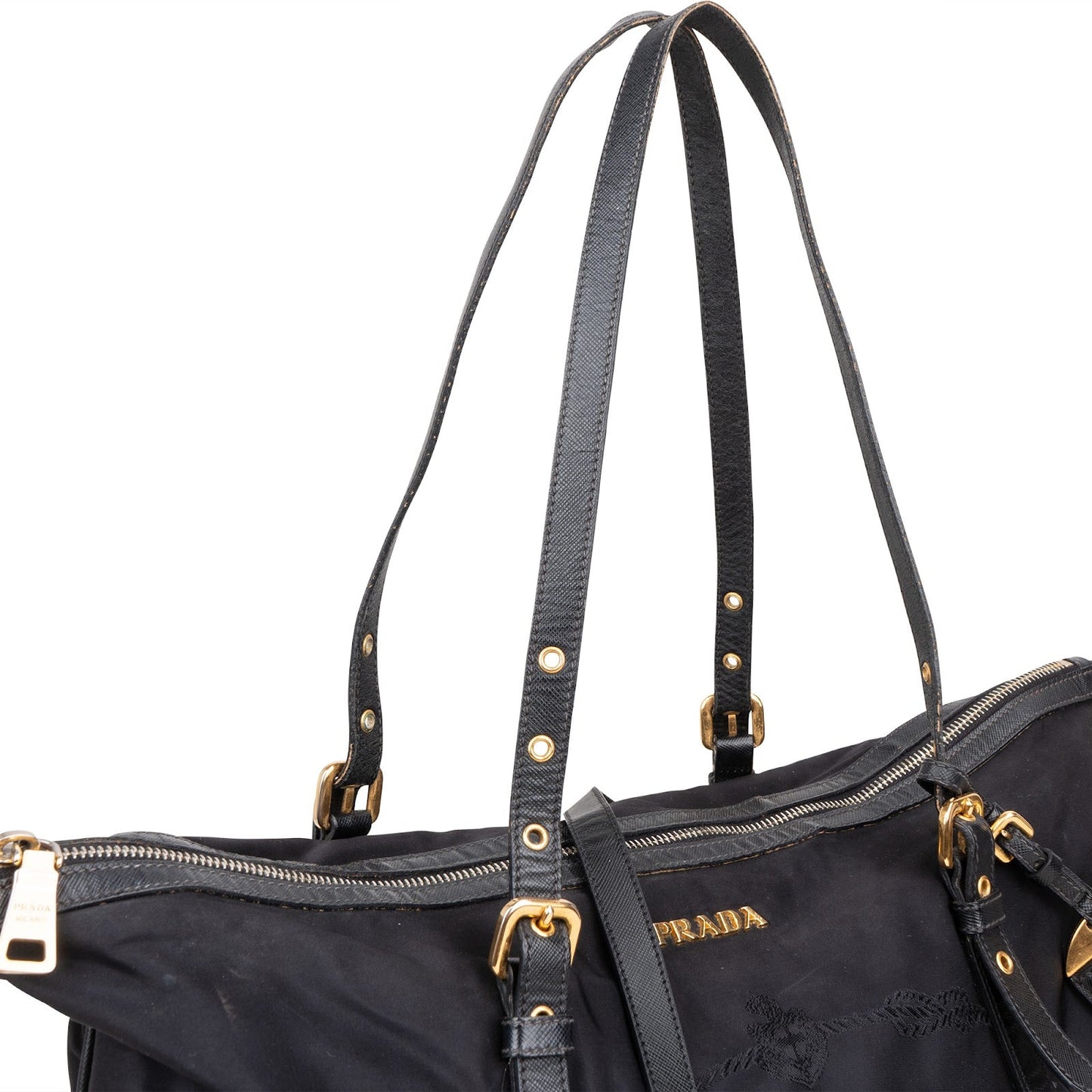 Prada Tessuto Tote Shoulder Bag