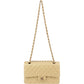 Chanel Gold Shimmering Quilted Lambskin Medium Double Flap Shoulder Bag