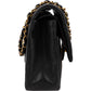 Chanel Quilted Lambskin 24K Gold Medium Double Flap Shoulder Bag