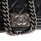 Chanel Boy Medium Single Flap aus gestepptem Lammleder – Ansicht 9