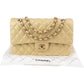 Chanel Gold Shimmering Quilted Lambskin Medium Double Flap Shoulder Bag
