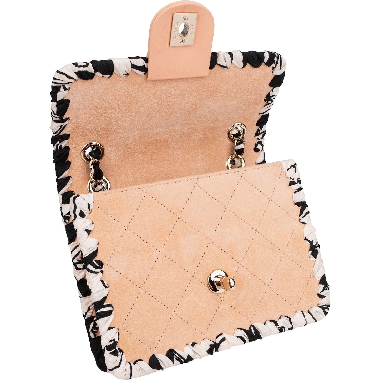 Chanel Stitching Suede Mini Rectangular Single Flap Crossbody Bag