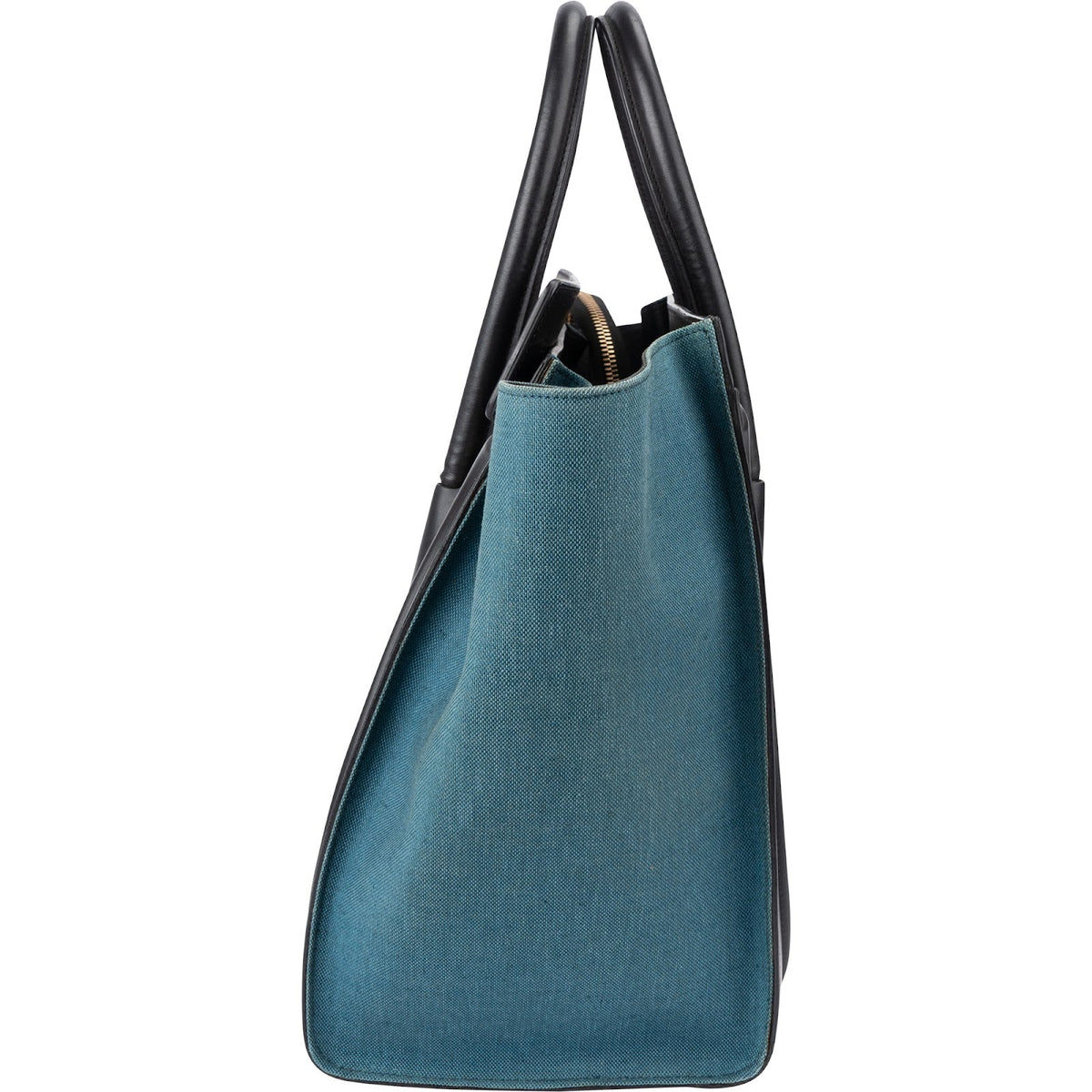 Celine Tricolor Canvas Leather Luggage Tote Handbag