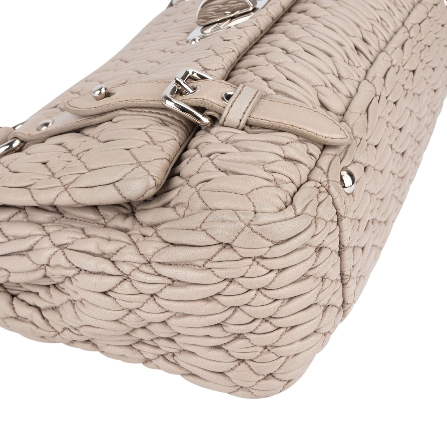 Miu Miu Quilted Leather Coffer Handbag