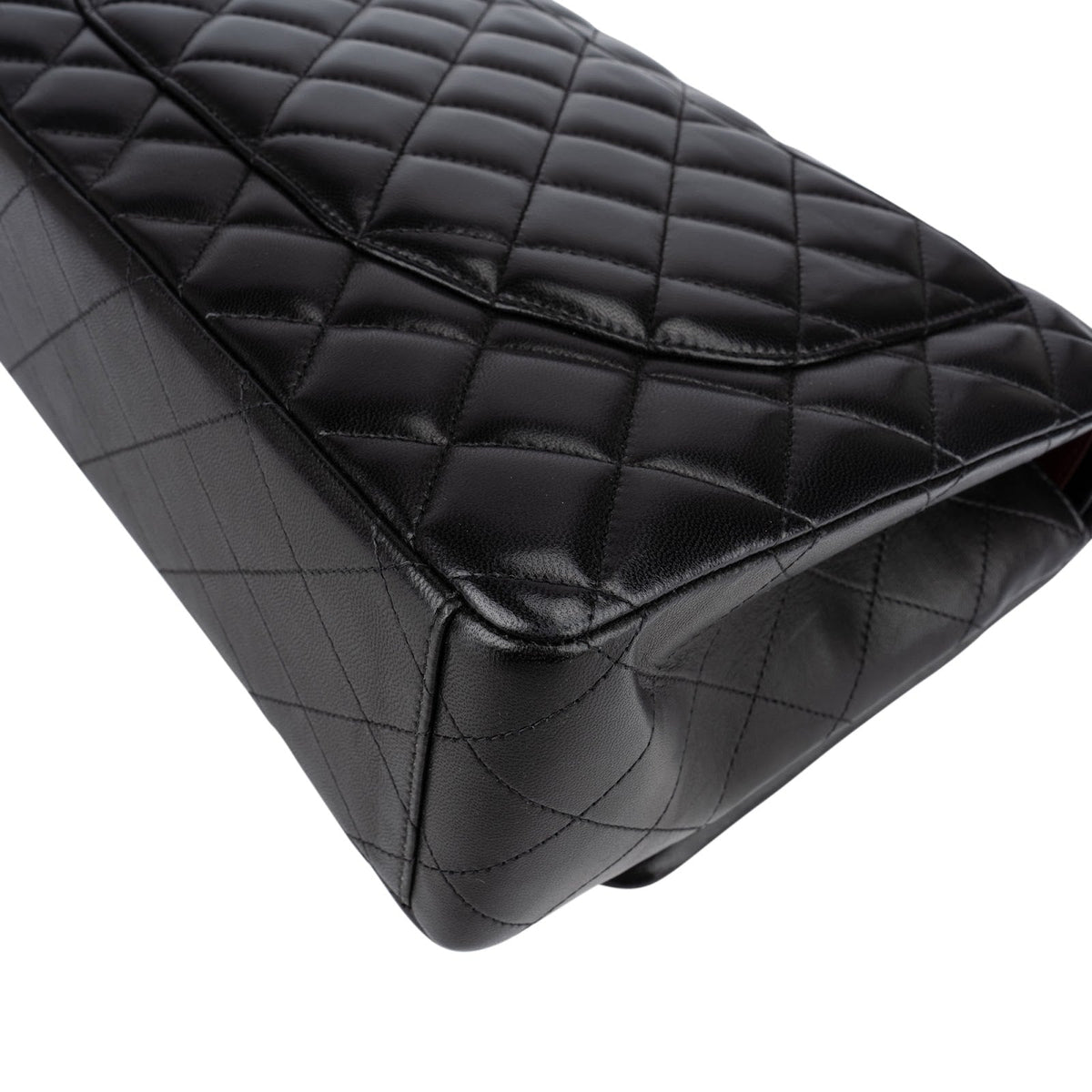 Chanel Quilted Lambskin Gold Maxi Double Flap Crossbody Bag