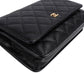 Chanel Quilted Caviar Leather Wallet on Chain Crossbody Bag