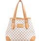 Louis Vuitton Damier Azur Hampstead MM aus Damier Azur Canvas und Vachetta-Leder – Vorderansicht