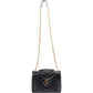 Saint Laurent Small Loulou aus gestepptem Kalbsleder – Ansicht 9