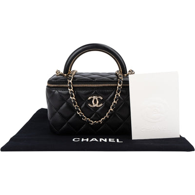 Chanel Quilted Lambskin Vanity Case Crossbody Bag