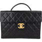Chanel Quilted Caviar Leather 24K Top Handle Briefcase Handbag